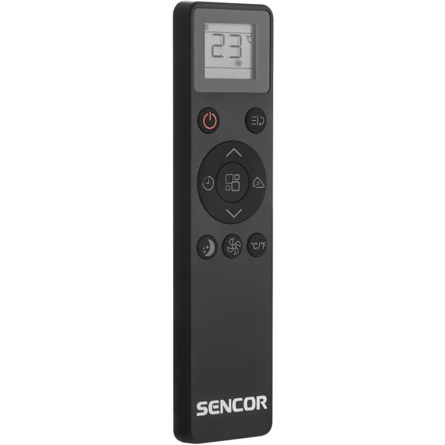 Sencor - Pametna mobilna klimatska naprava 4v1 including complete dodatki 900W/230V 9000 BTU Wi-Fi črna + Daljinski upravljalnik