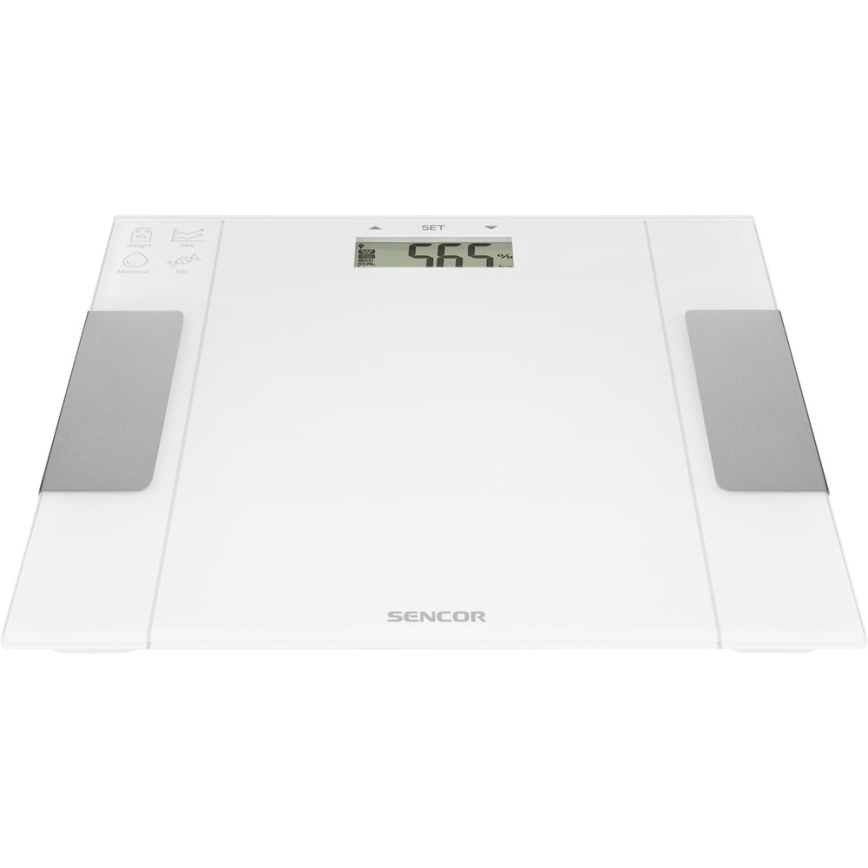Sencor - Pametna osebna fitnes tehtnica 1xCR2032 bela