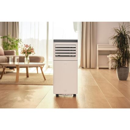 Sencor - Pametna prenosna klimatska naprava 3 v 1, vključno z vsemi potrebnimi dodatki, 760 W/230 V, 7000 BTU, Wi‑Fi, bela + daljinski upravljalnik