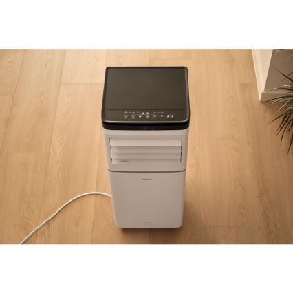 Sencor - Pametna prenosna klimatska naprava 3 v 1, vključno z vsemi potrebnimi dodatki, 760 W/230 V, 7000 BTU, Wi‑Fi, bela + daljinski upravljalnik