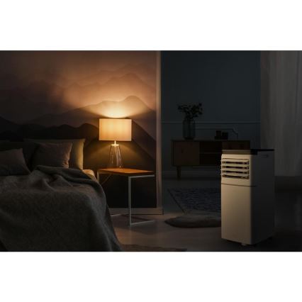 Sencor - Pametna prenosna klimatska naprava 3 v 1, vključno z vsemi potrebnimi dodatki, 760 W/230 V, 7000 BTU, Wi‑Fi, bela + daljinski upravljalnik
