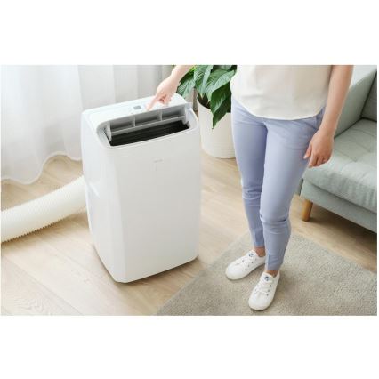 Sencor - Pametna prenosna klimatska naprava 5 v 1 vključno s celotnim priborom, 733 W/230 V, 9000 BTU, Wi‑Fi, bela + daljinski upravljalnik