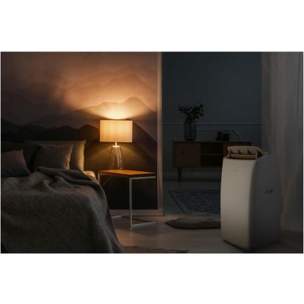 Sencor - Pametna prenosna klimatska naprava 5 v 1 vključno s celotnim priborom, 733 W/230 V, 9000 BTU, Wi‑Fi, bela + daljinski upravljalnik