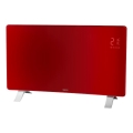 Sencor - Pametni električni grelec/konvektor 1200/2400W/230V IP24 Wi-Fi rdeča