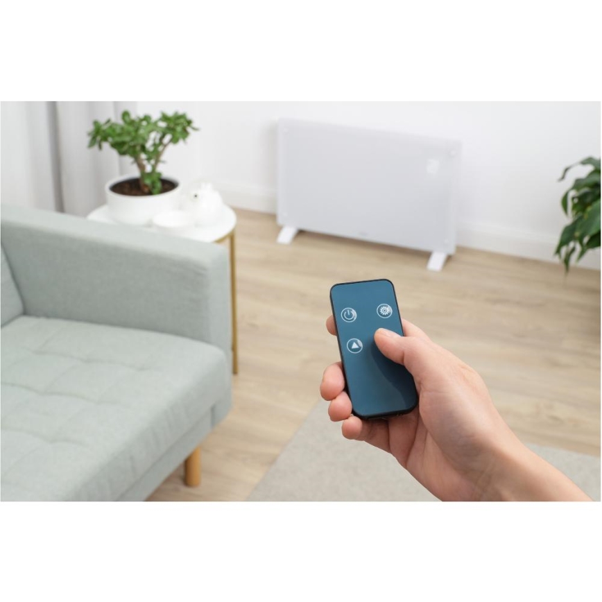 Sencor - Pameten električni grelec/konvektor 2000W/230V IP24 Wi-Fi bela + daljinsko upravljanje