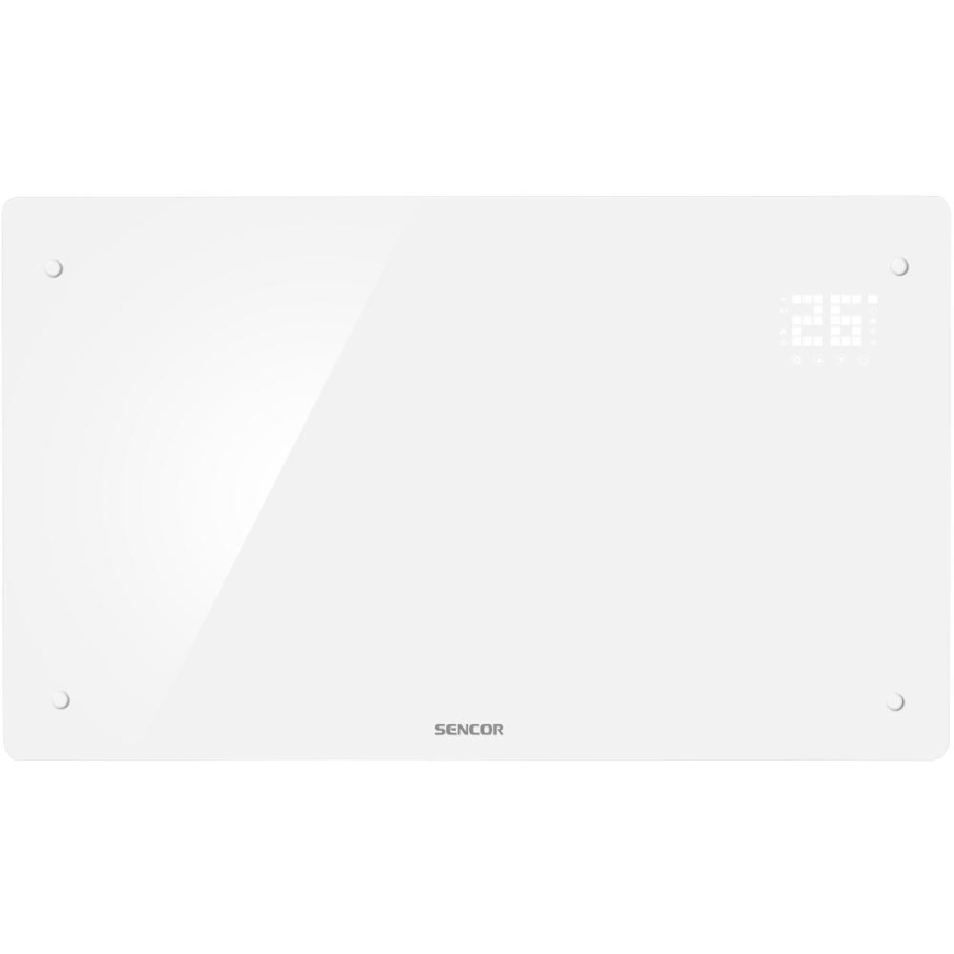 Sencor - Pameten električni grelec/konvektor 2000W/230V IP24 Wi-Fi bela + daljinsko upravljanje
