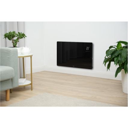 Sencor - Pametni električni konvektor/grelec 2000 W/230 V IP24 Wi‑Fi črna + daljinski upravljalnik