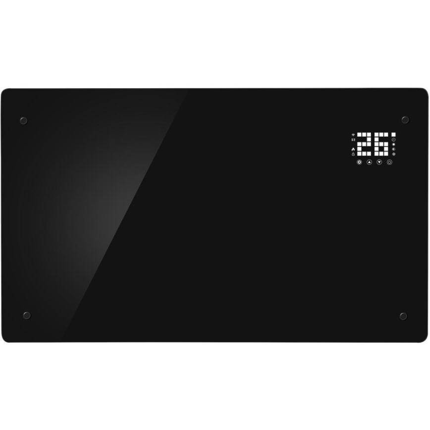 Sencor - Pametni električni konvektor/grelec 2000 W/230 V IP24 Wi‑Fi črna + daljinski upravljalnik
