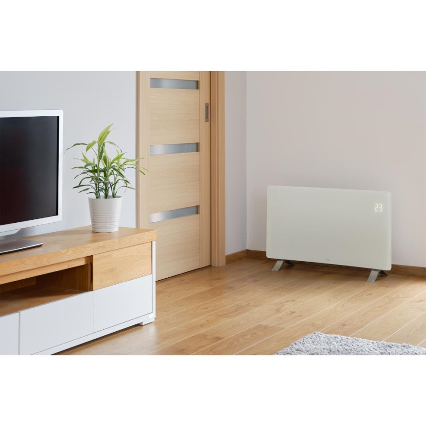Sencor - Pametni električni grelnik/konvektor 1200/2400W/230V IP24 Wi-Fi bela