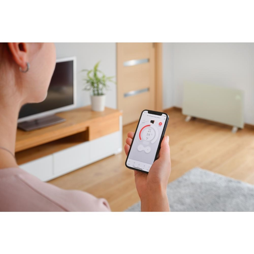 Sencor - Pametni električni grelnik/konvektor 1200/2400W/230V IP24 Wi-Fi bela