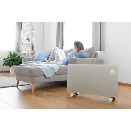 Sencor - Pametni električni grelnik/konvektor 1200/2400W/230V IP24 Wi-Fi bela