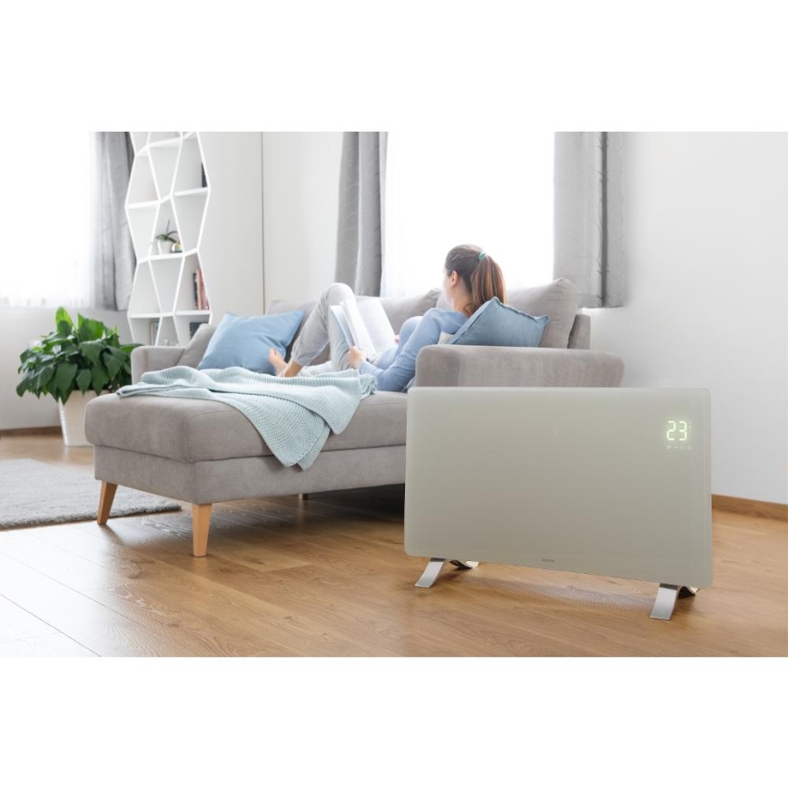 Sencor - Pametni električni grelnik/konvektor 1200/2400W/230V IP24 Wi-Fi bela