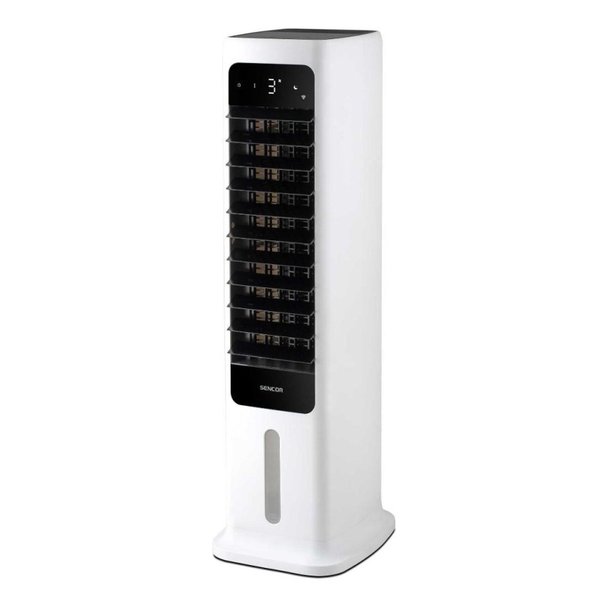 Sencor - Pametni mobilni hladilec zraka 60W/230V Wi-Fi bela + Daljinski upravljalnik