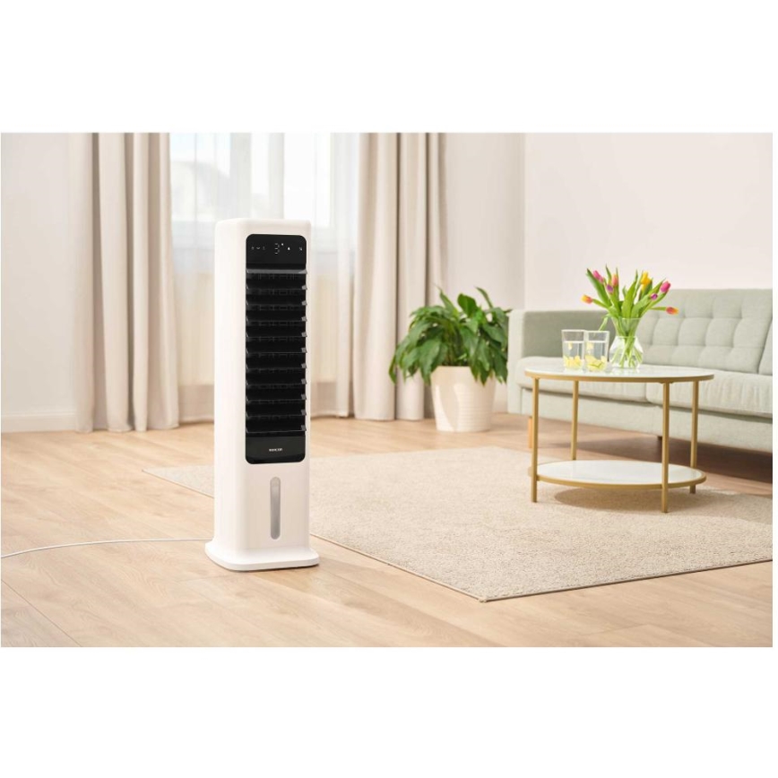 Sencor - Pametni mobilni hladilec zraka 60W/230V Wi-Fi bela + Daljinski upravljalnik