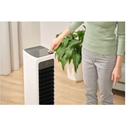 Sencor - Pametni mobilni hladilec zraka 60W/230V Wi-Fi bela + Daljinski upravljalnik