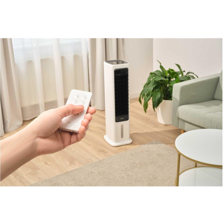 Sencor - Pametni mobilni hladilec zraka 60W/230V Wi-Fi bela + Daljinski upravljalnik