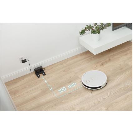 Sencor - Pametni robotski sesalnik z mopom 2v1 28W/2600 mAh Wi-Fi bela + Daljinski upravljalnik