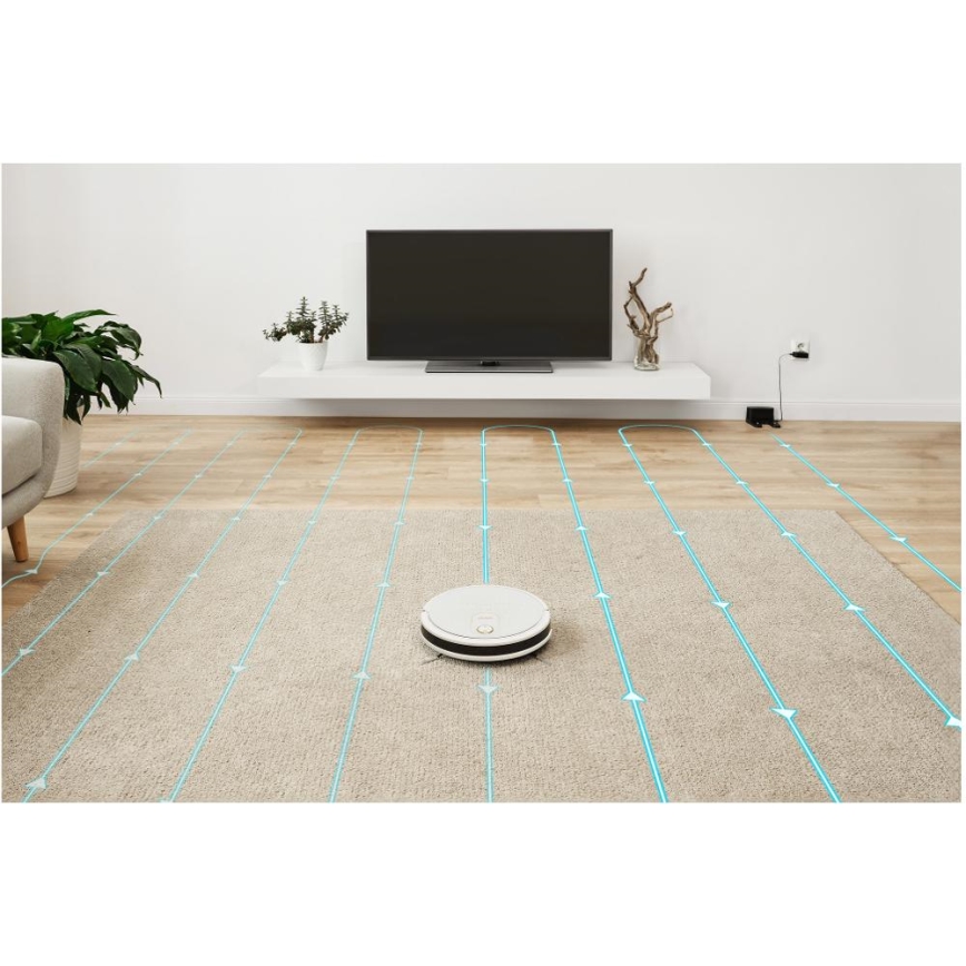Sencor - Pametni robotski sesalnik z mopom 2v1 28W/2600 mAh Wi-Fi bela + Daljinski upravljalnik