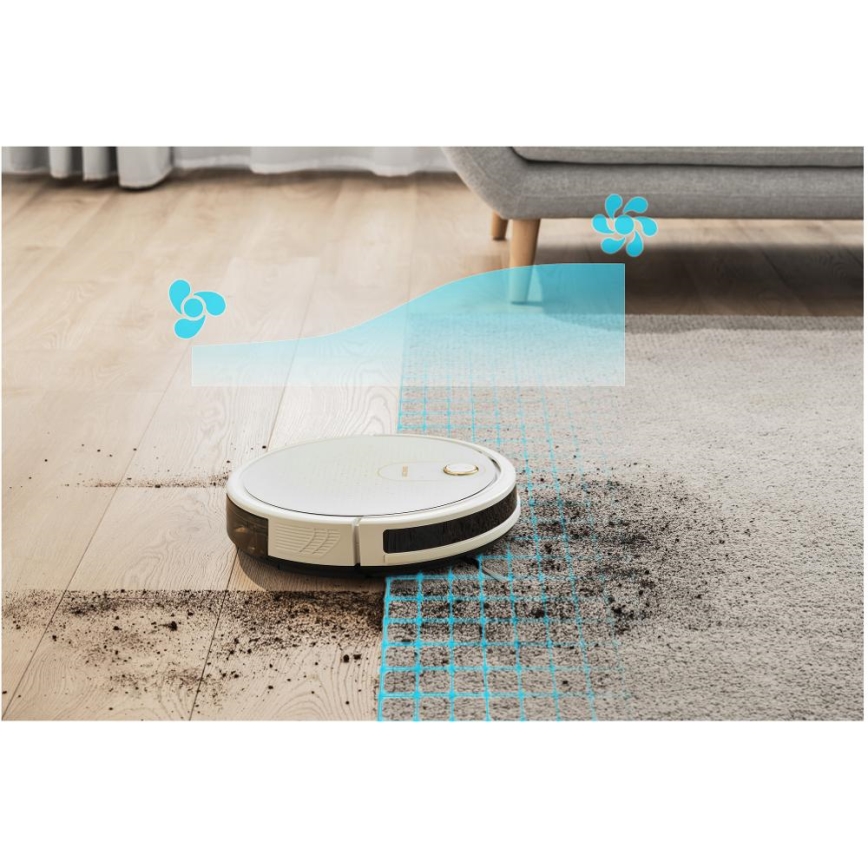 Sencor - Pametni robotski sesalnik z mopom 2v1 28W/2600 mAh Wi-Fi bela + Daljinski upravljalnik