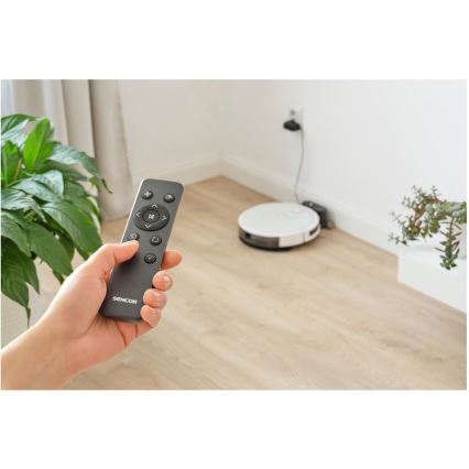 Sencor - Pametni robotski sesalnik z mopom 2v1 28W/2600 mAh Wi-Fi bela + Daljinski upravljalnik
