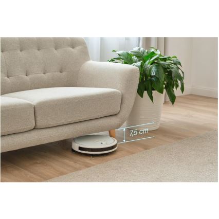 Sencor - Pametni robotski sesalnik z mopom 2v1 28W/2600 mAh Wi-Fi bela + Daljinski upravljalnik