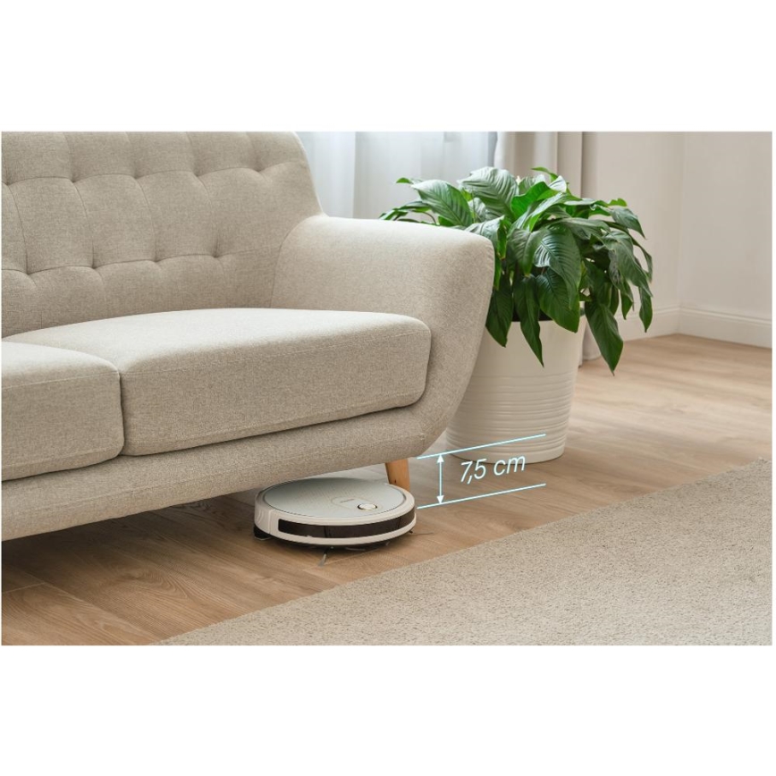Sencor - Pametni robotski sesalnik z mopom 2v1 28W/2600 mAh Wi-Fi bela + Daljinski upravljalnik