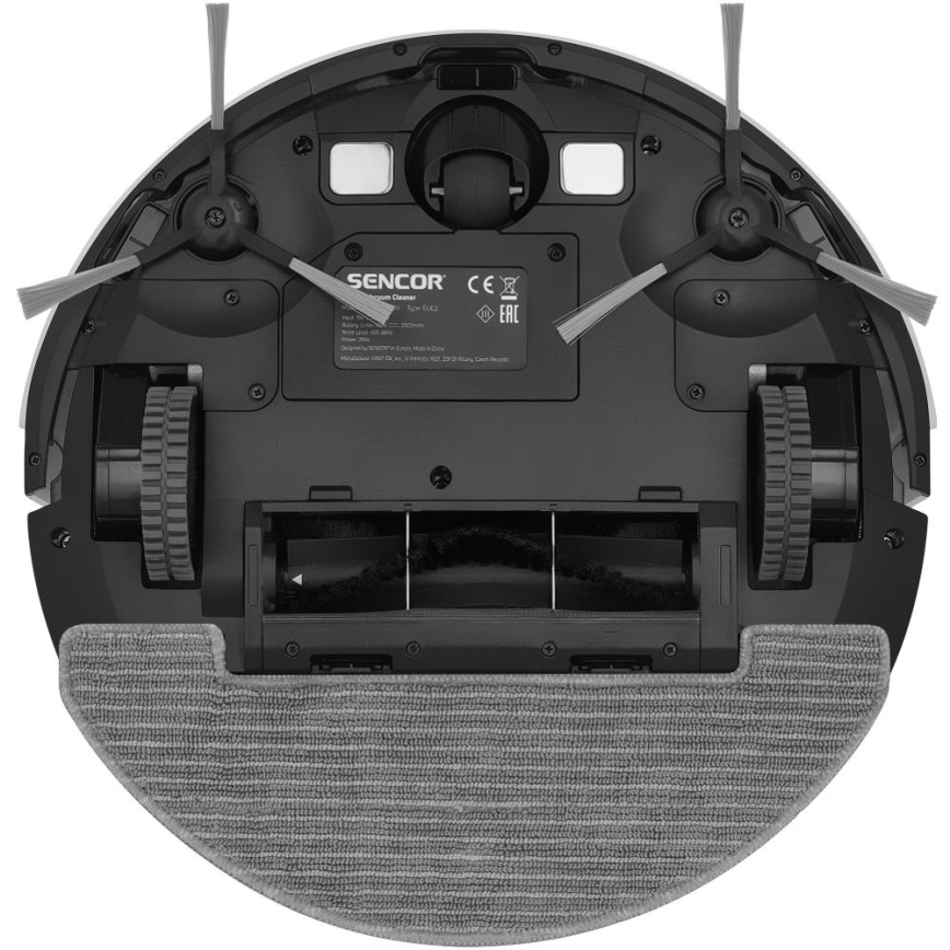 Sencor - Pametni robotski sesalnik z mopom 2v1 28W/2600 mAh Wi-Fi bela + Daljinski upravljalnik