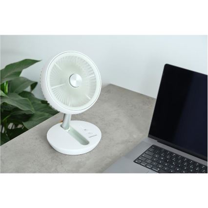Sencor - Polnilni namizni ventilator 5W/5V 4000 mAh bel