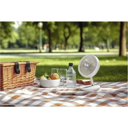 Sencor - Polnilni namizni ventilator 5W/5V 4000 mAh bel