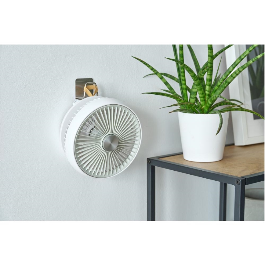 Sencor - Polnilni namizni ventilator 5W/5V 4000 mAh bel