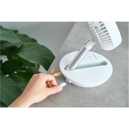 Sencor - Polnilni namizni ventilator 5W/5V 4000 mAh bel