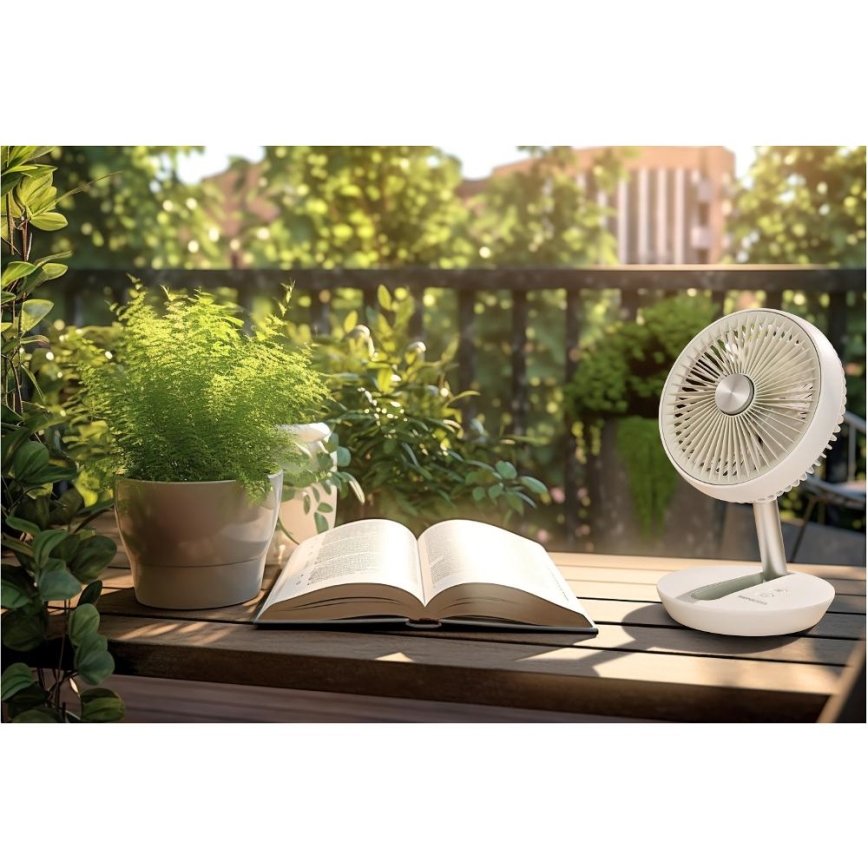 Sencor - Polnilni namizni ventilator 5W/5V 4000 mAh bel