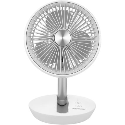 Sencor - Polnilni namizni ventilator 5W/5V 4000 mAh bel