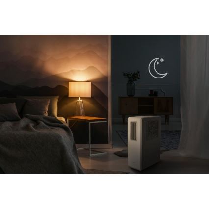 Sencor - Prenosna klimatska naprava 4 v 1 200W/230V 1800 BTU bela + daljinski upravljalnik
