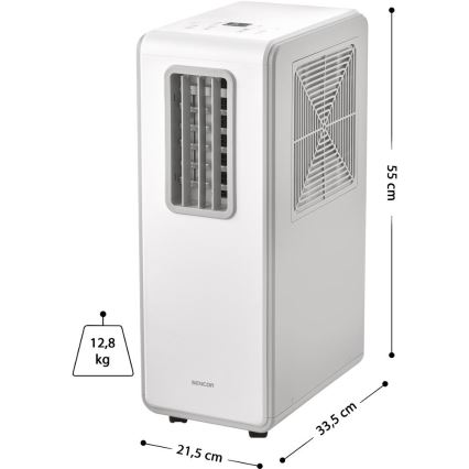 Sencor - Prenosna klimatska naprava 4 v 1 200W/230V 1800 BTU bela + daljinski upravljalnik