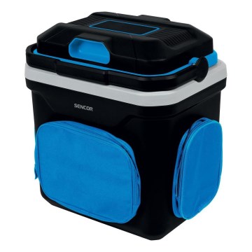 Sencor - Prenosni avtomobilski hladilnik 24 l 60W/12V/230V črno/modri