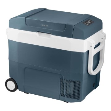 Sencor - Prenosni kompresorski avtohladilnik 55 l 70 W/12 V/230 V modro/bela