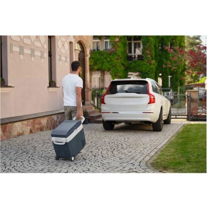 Sencor - Prenosni kompresorski avtohladilnik 55 l 70 W/12 V/230 V modro/bela