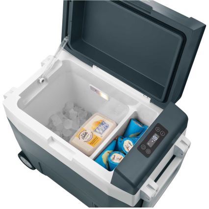 Sencor - Prenosni kompresorski avtohladilnik 55 l 70 W/12 V/230 V modro/bela