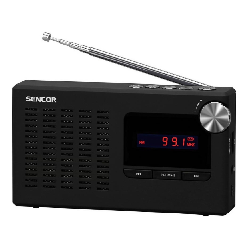 Sencor - Prenosni PLL FM radio sprejemnik 5W 800 mAh 3,7V USB in MicroSD