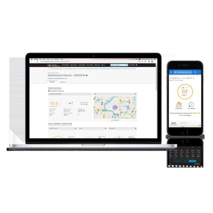 Sencor - Profesionalna vremenska postaja z barvitim LCD zaslonom 1xCR2032 + 3xAA Wi-Fi