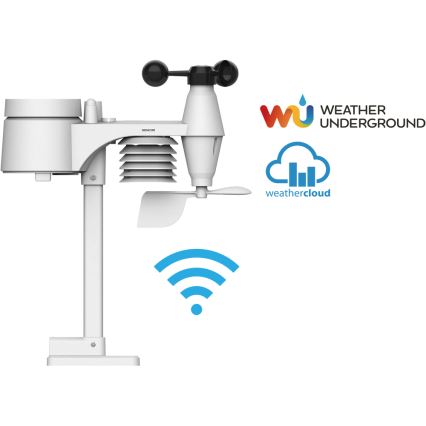 Sencor - Profesionalna vremenska postaja z barvitim LCD zaslonom 5V/1xCR2032 + 3xAA Wi-Fi
