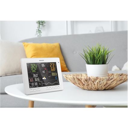 Sencor - Profesionalna vremenska postaja z barvnim LCD zaslonom 1xCR2032 Wi-Fi Tuya