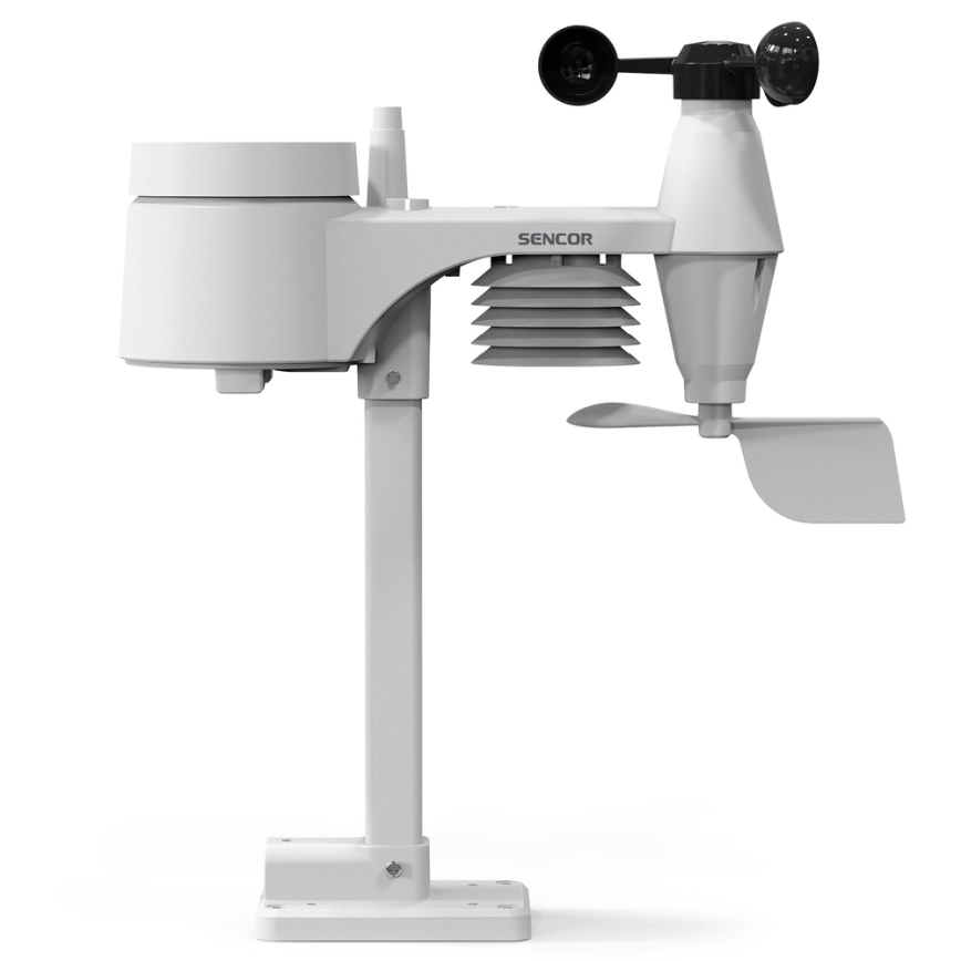 Sencor - Profesionalna vremenska postaja z LCD zaslonom in budilka 1xCR2032 + 3xAA