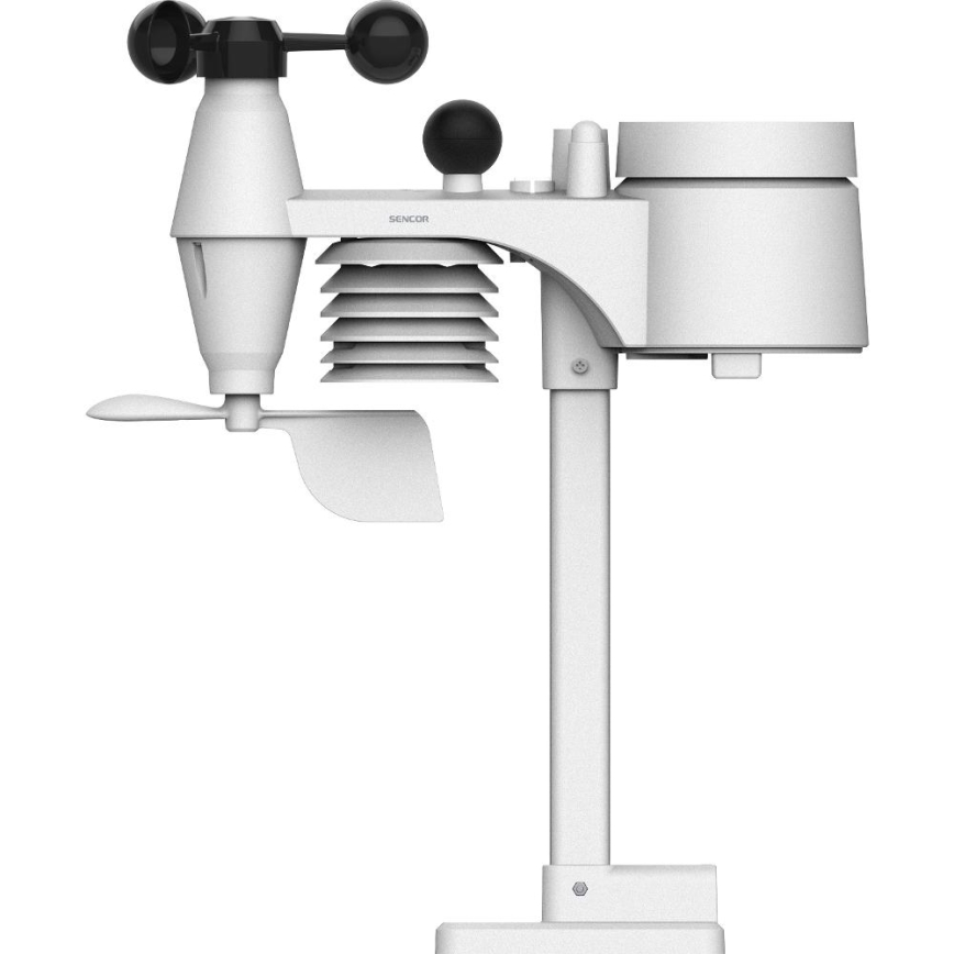 Sencor - Profesionalna vremenska postaja z barvnim LCD-zaslonom in budilko 5V/1xCR2032 + 3xAA