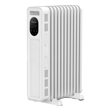 Sencor - Radiator napolnjen z oljem z 11 rebri 1000/2300W/230V bel + daljinski upravljalnik