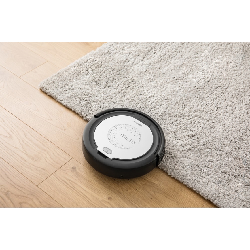 Sencor - Robotski sesalnik s krpo 2v1 15W/14,4V 1500 mAh črn