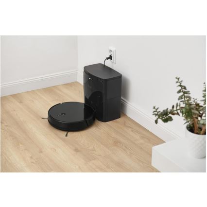 Sencor - Robotski sesalnik z mopom 2 v 1 16 W/2600 mAh Wi-Fi črna + daljinski upravljalnik