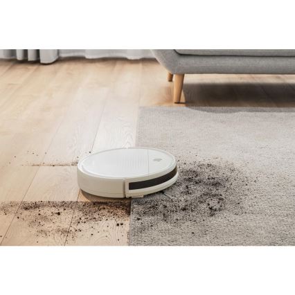 Sencor - Robotski sesalnik z mopom 2v1 18W/1500 mAh bela + Daljinski upravljalnik