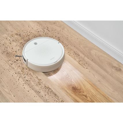 Sencor - Robotski sesalnik z mopom 2v1 18W/1500 mAh bela + Daljinski upravljalnik
